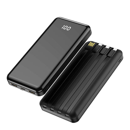 Forever External Battery TB-411, 10000mAh, 10W, 1 x Lightning - 1 x microUSB - 1 x USB-C - 2 x USB-A, Black