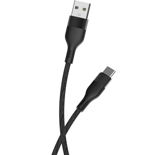 USB-A to USB-C MaXlife MXUC-07, 20W, 1m, Black 
