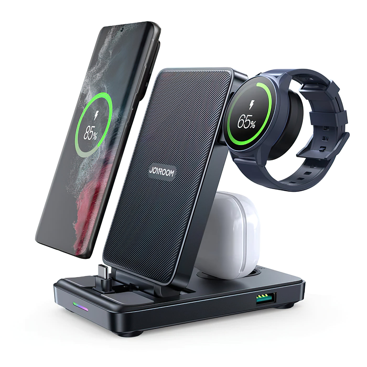 Joyroom JR-WQS01 Foldable 4in1, 7.5W, 1.5A, Black