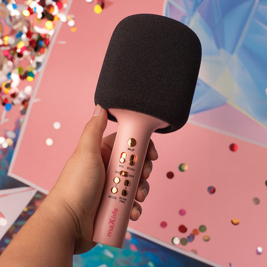 MaXlife MXBM-600 Bluetooth Microphone, Pink 